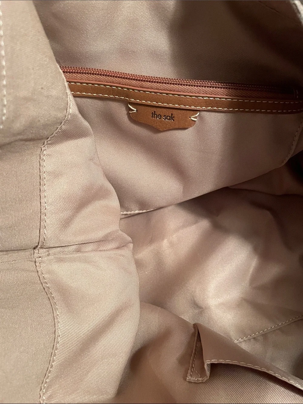 The Sak / large Soft Taupe Suede Tote Bag - Picture 5 of 11